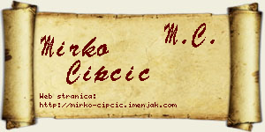 Mirko Čipčić vizit kartica